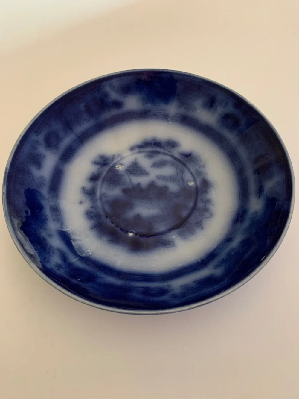 Antique Flow Blue “Tonquin” Saucer – Johnson Brothers England 6